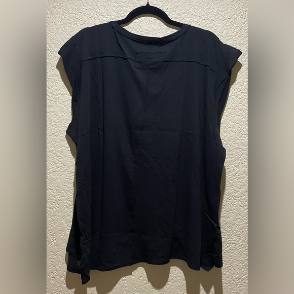 NEW Free People Washed Black Naomi Tee Shirt Size M - Picture 5 of 7